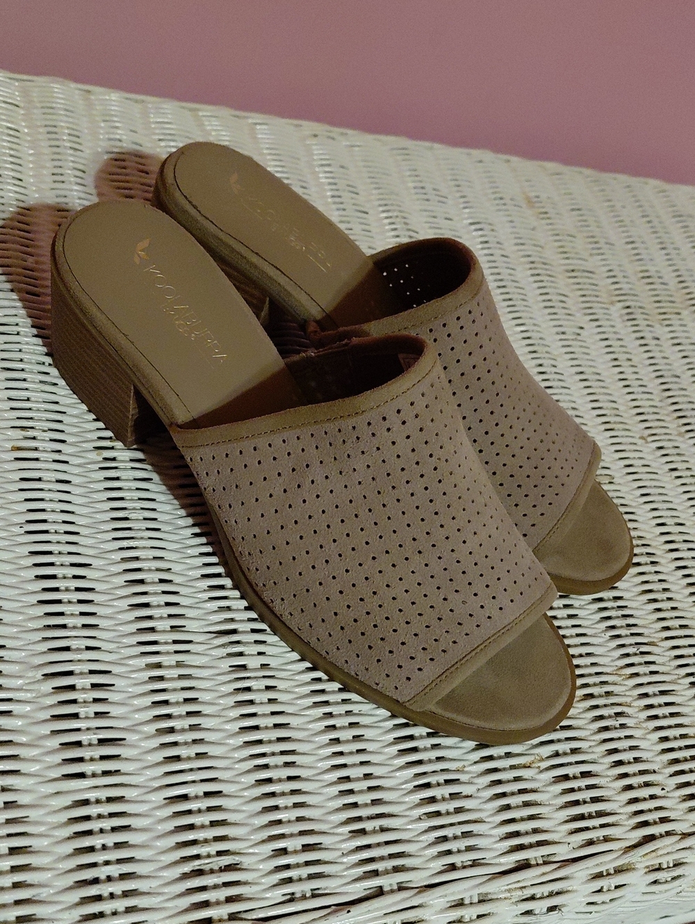 Koolaburra Taupe Perforated Open-Toe Mule